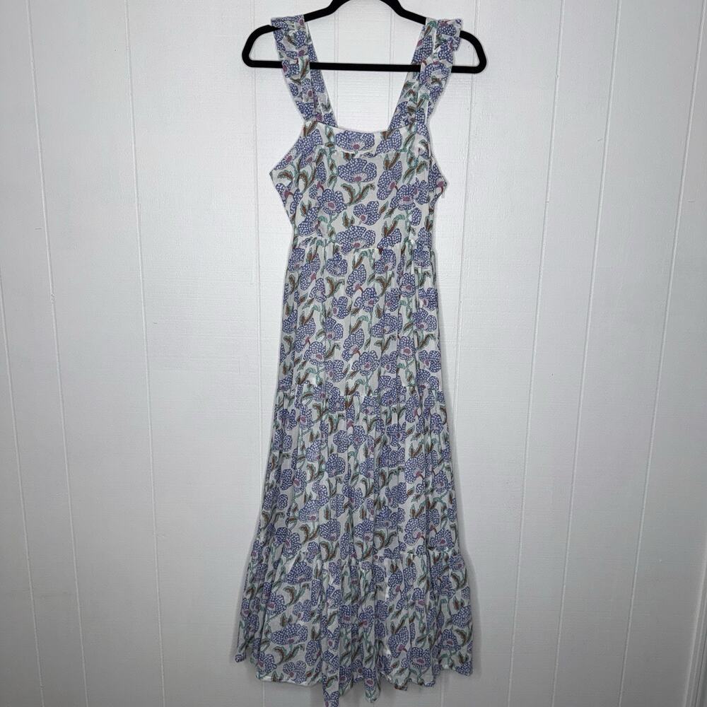 Oliphant Women’s Ruffle Cross Back Midi Dress Lucia Multi Size Small